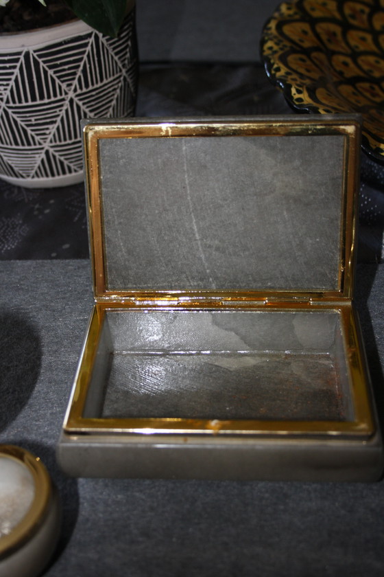 Image 1 of Vintage 1950s jewelry box set - genuine alabaster