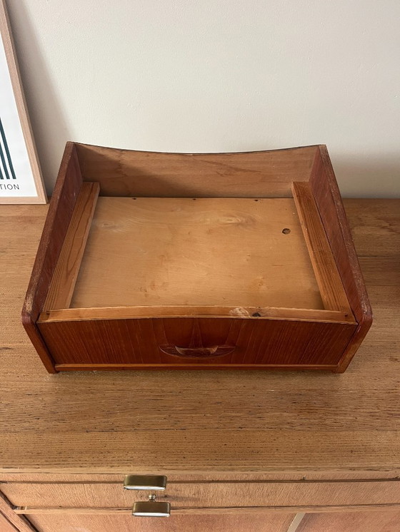 Image 1 of Vintage Danish teak floating night stand - wall cabinet