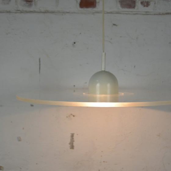 Image 1 of 1x plexiglass saucer pendant light