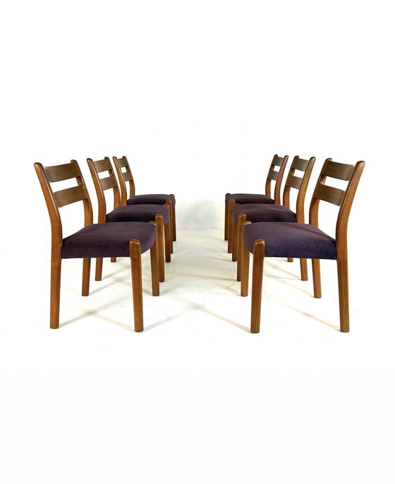 Image 1 of 6x restored Danish dining chair, EMC Møbler '80