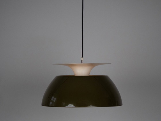 Image 1 of Lampe à suspension vintage danoise Jutlandia par Jorgen Hoj, Holmegaard, 1970