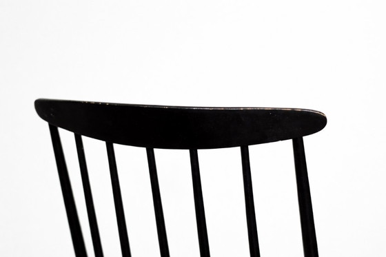 Image 1 of Fauteuil à bascule vintage en bois de style finlandais moderne du milieu du siècle, par Ilmari Tapiovaara pour Asko, années 1960