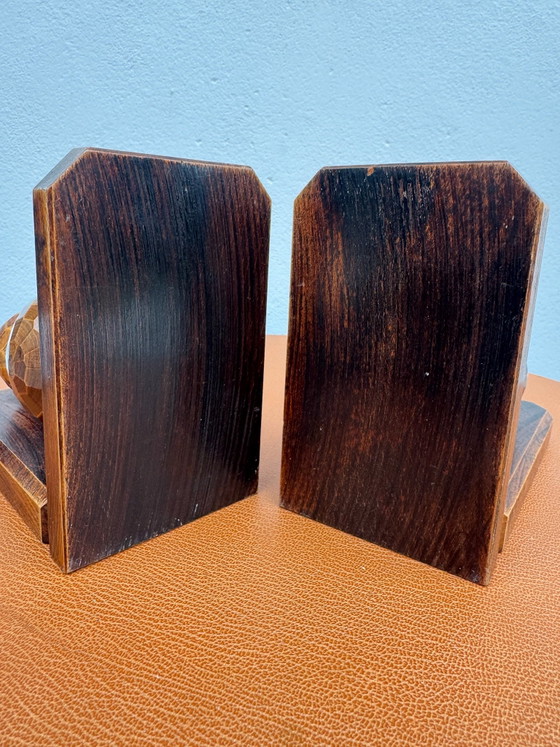 Fermacarte antichi con sfere di legno sfaccettate, Oggetti decorativi, Marrone (foto 3 di 15)