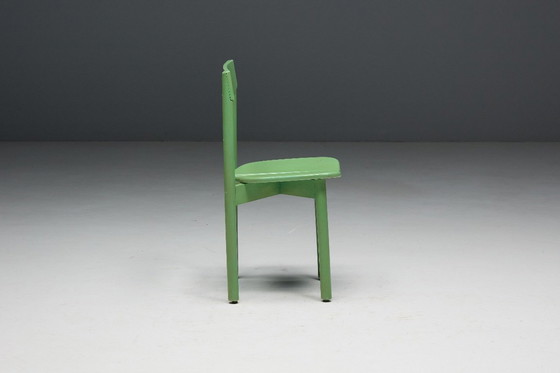 Image 1 of Groene eetkamerstoelen van Pierre Gautier Delaye, Frankrijk, 1965