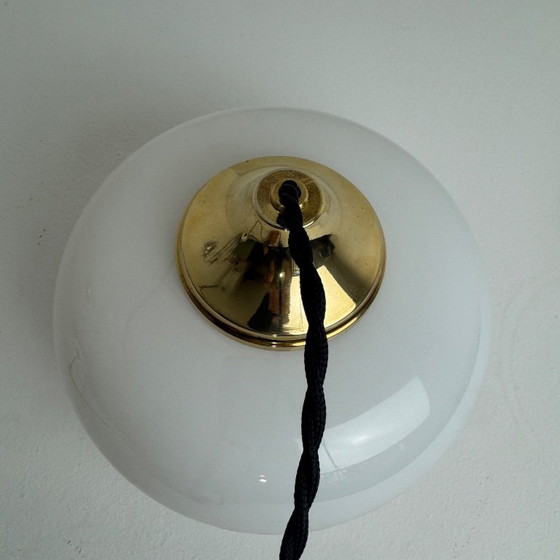 VECCHIA LAMPADA A SOSPENSIONE IN OPALINA 1970 VINTAGE – Lampade a sospensione, Vetro (photo 8 of 10)
