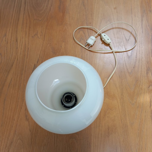 Table Light in White Opaline 60-70's