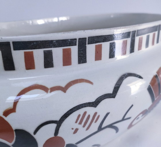 Image 1 of Jardinera Art Déco "Ceylon", loza K&G Lunéville