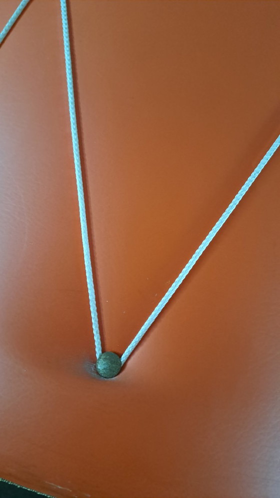 Puf naranja con almacenaje, Carritos de bar, Plástico, Metal, Vintage (foto 5 de 10)