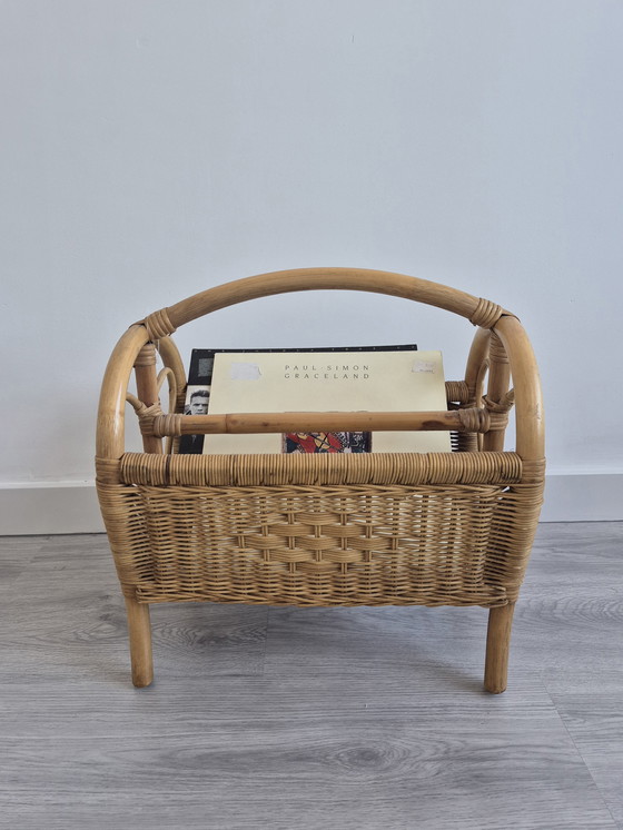 Image 1 of Rattan magazine rack/lecture basket