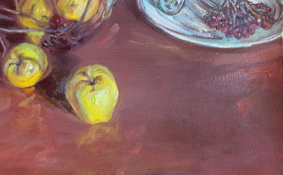 Original Ölgemälde Herbststillleben Vergessene Früchte – Gemälde & Zeichnungen, Canvas (photo 5 of 5)