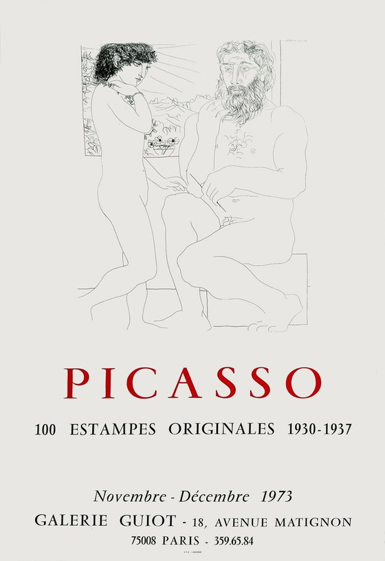Image 1 of Pablo PICASSO Expo 73 - Galerie Guiot poster 1973