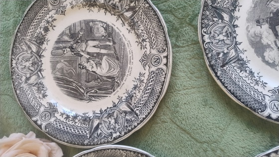 Image 1 of Série complète d'assiette parlante Napoléon 1920-1930