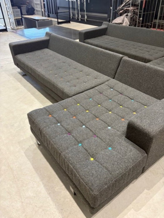 Image 1 of Sofá esquinero de diseño Naughtone, gris oscuro, como nuevo