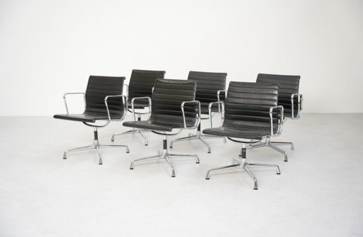 6x vitra Eames EA 108 leder leather