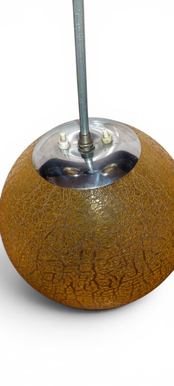 Image 1 of S. Reich & Co Krásno Vintage Art Deco Glass Table Lamp Bohemian Czech Amber Lighting