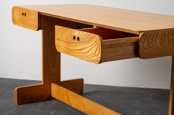 Scrivania Derk Jan De Vries anni 80, Scrivanie, Legno, Beige (foto 3 di 5)