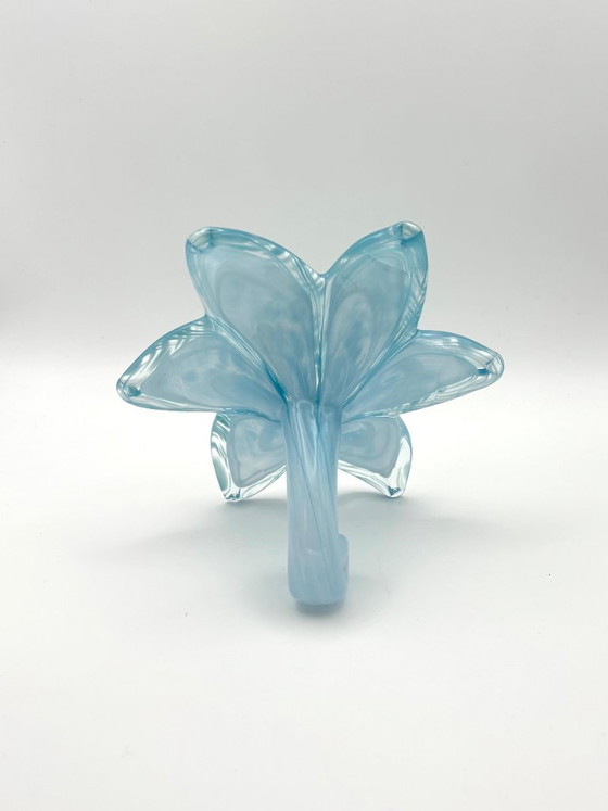 Image 1 of Ein Paar kunstvolle Glasblumen, handgefertigt in Italien nach venezianischer Murano-Tradition, Maße: 15 x 15 x 9 cm