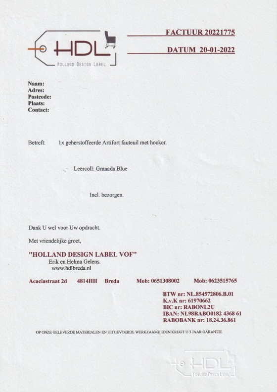 Image 1 of Artifort F140 armchair - newly upholstered, perfect condition