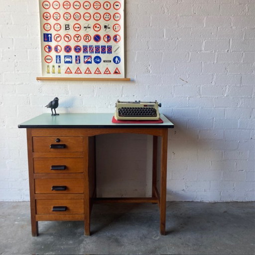 Retro vintage mid-century (school) desk