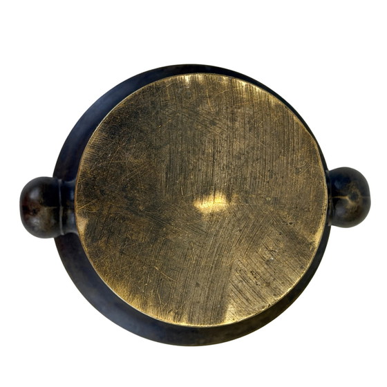Antieke Italiaanse bronzen vijzel en stamper – ca. 1880–1900 – Keukenaccessoires (photo 7 of 8)