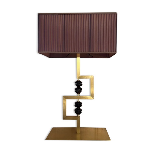 Vintage lamp – tafellampen, Metal, Glass