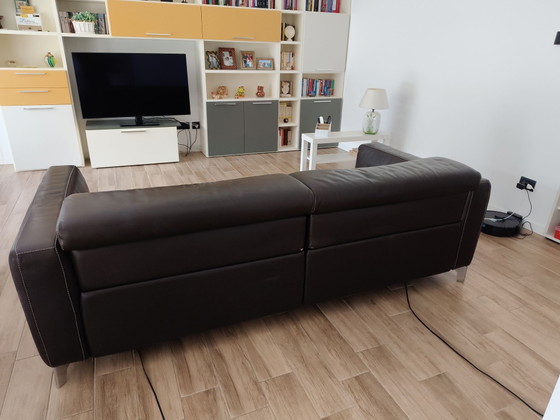 Natuzzi Sofa – Leder, Metall (photo 11 of 11)
