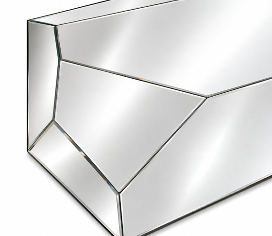 Grote Asymmetrische Wandspiegel met Hedendaags Italiaans Multifacet Ontwerp – Glass (photo 6 of 9)