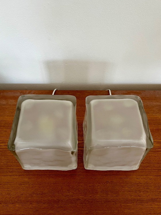Image 1 of 2x (Set) Lampada da tavolo Ikea Iviken Ice Cube