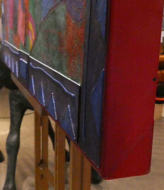 Image 1 of CLEMENS BRIELS - Uniek Meesterwerk "Touched to the Core" (130x100cm) - Gesigneerd + Certificaat