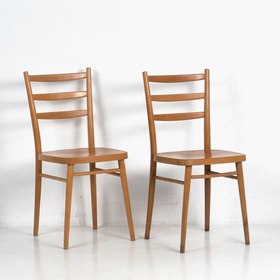 Sedie da pranzo in stile vintage (c.1950). Set di 2 pezzi – Wood, Retro (photo 7 of 9)