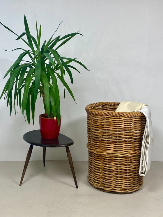 Image 1 of Cestino in rattan vintage extra large - Decorazione retrò