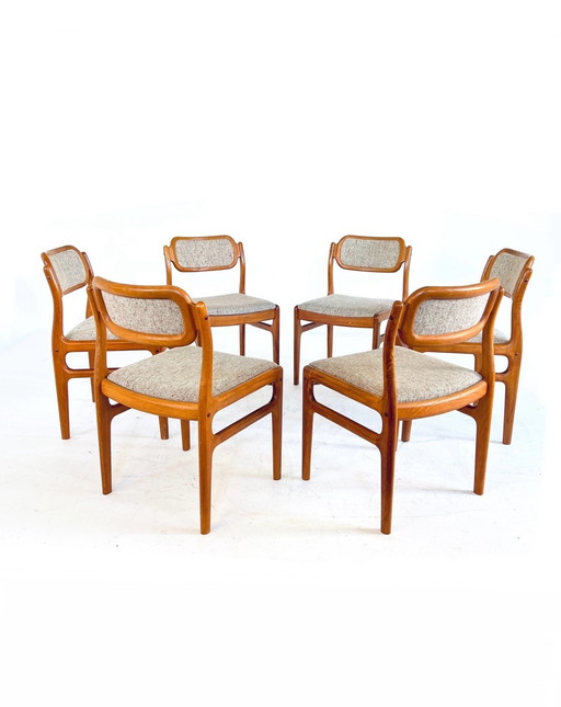 6x Dining chair Johannes Andersen, Uldum Møbelfabrik '60