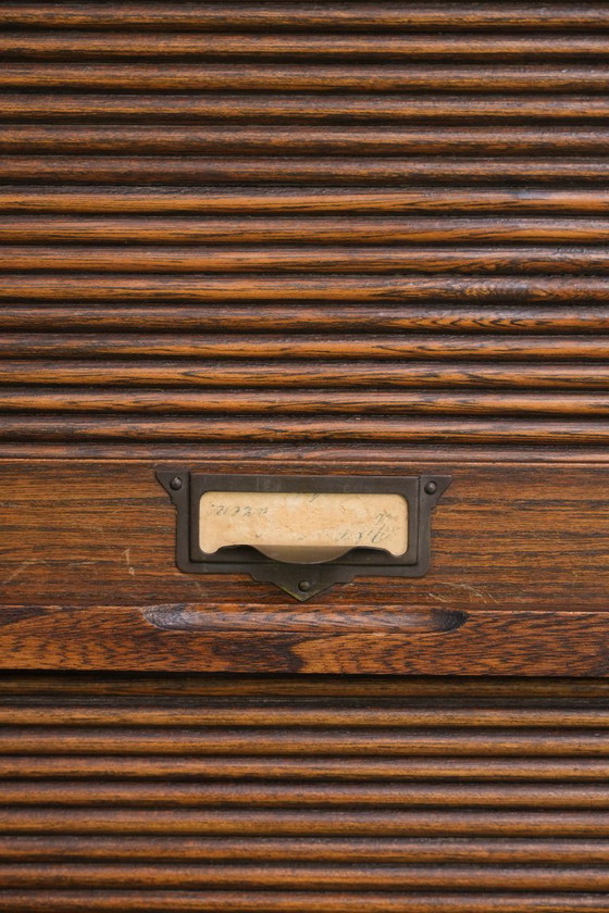 Image 1 of Antique filing cabinet / notary cabinet made of oak from the late 19th / early 20th century