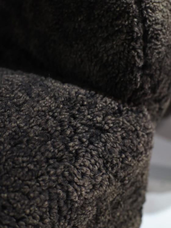 2 Danish 1940s Vintage Art Deco Armchairs, Sheep Wool (photo 3 of 13)
