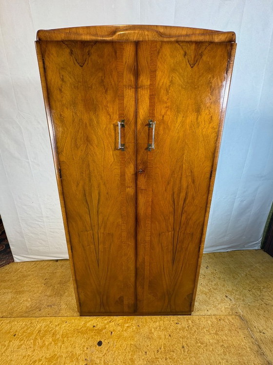 Image 1 of Art Deco Vintage Fitted Wardrobe by Golden Key Furniture Circa 1930–1940  A stunning Art Deco vintage fitted wardrobe by Golden 