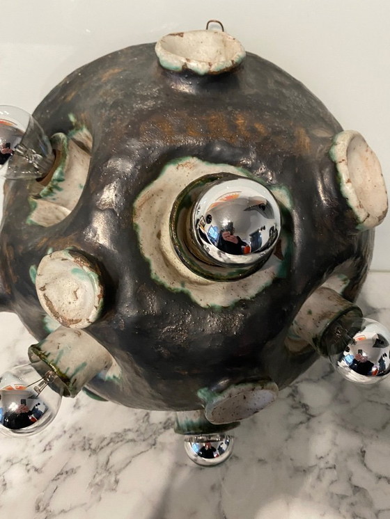 Image 1 of Brutalist keramische wandlamp