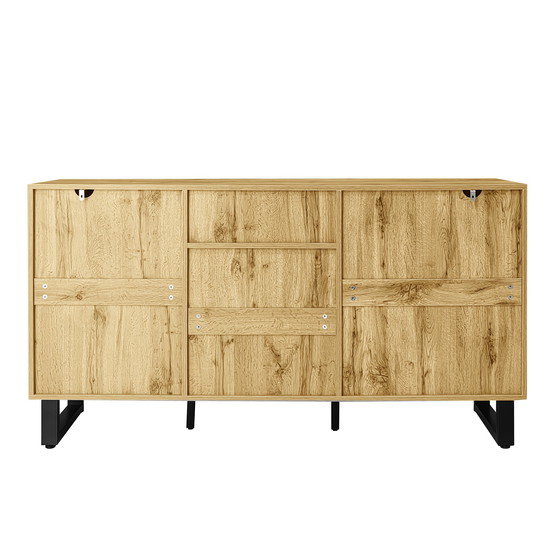 Image 1 of Urban Meuble buffetkast met 2 deuren en 3 laden in hout look 150*38*77cm