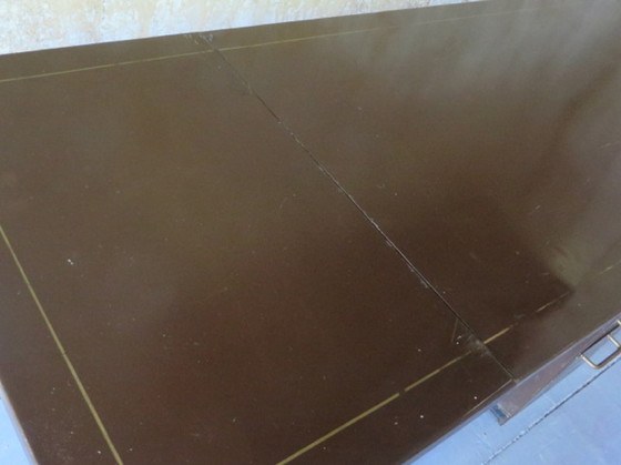 Image 1 of Piccola scrivania in metallo con ribalta di Roneo, Francia anni '20