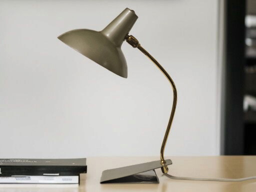 Lampada da scrivania/tavolo estremamente rara, metà secolo