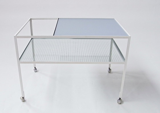 Image 1 of Carrello bar disegnato da Herbert Hirche per Holzäpfel, Germania, anni '50.