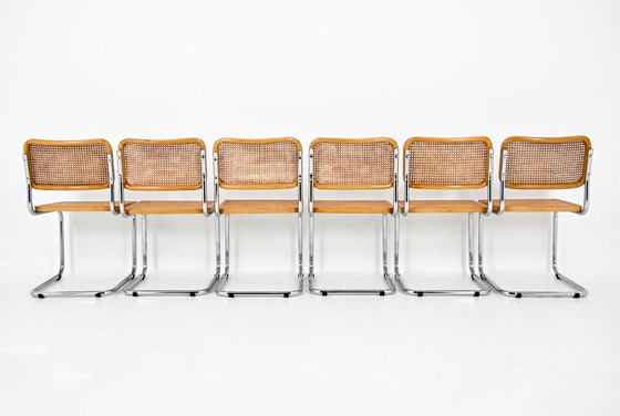 Image 1 of Dining Chairs Style B32 by Marcel Breuer, Set of 6