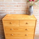 Commode vintage des années 1970, en bois clair