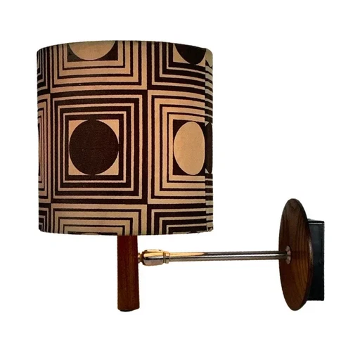 Vintage wall mounted lamp with original shade