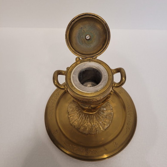 Image 1 of Inkwell “Hand of Glory”, gilt bronze, early 20th century - France