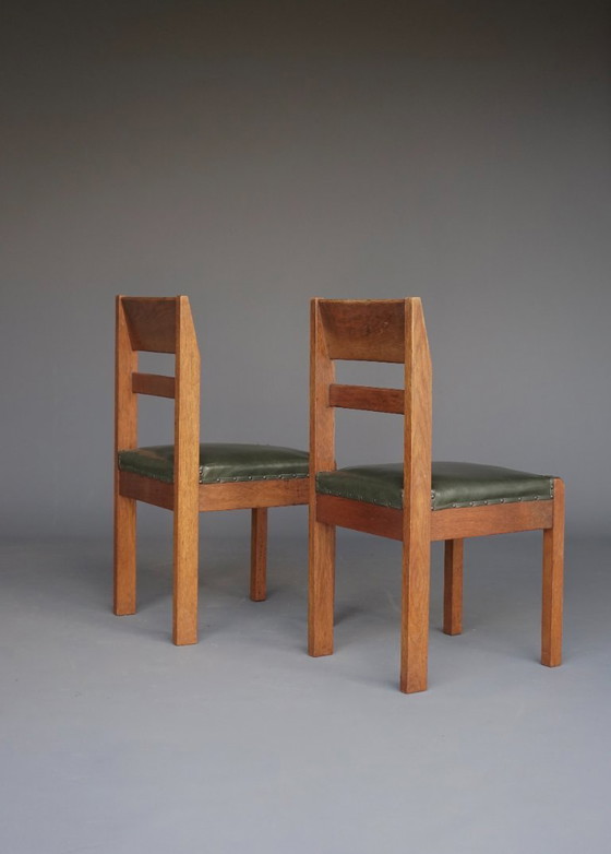 Image 1 of 2 rare Modernist Side Chairs by Piet Klaarhamer, 1917