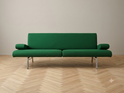 Harvink Armslag | 3 plazas | Restaurado | Lana verde – 3 5 zitsbanken, Wool, Metal (photo 2 of 12)