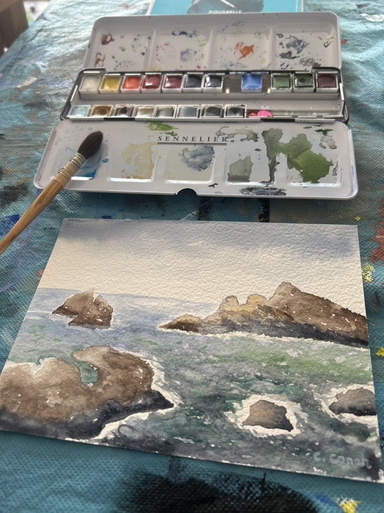Image 1 of Watercolor "Wild Coast"