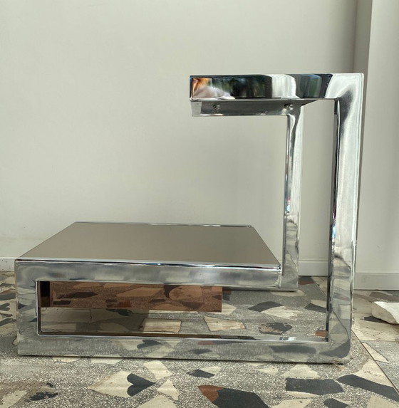 Pair of Vintage Bedside Tables – Chrome, Other (photo 3 of 12)