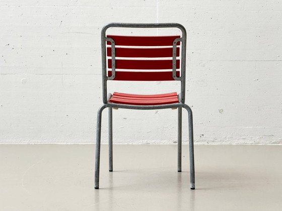 Image 1 of Gartenstühle aus Eschenholz mit feuerverzinktem Stahlgestell von Atelier Alinea, 1970er Jahre