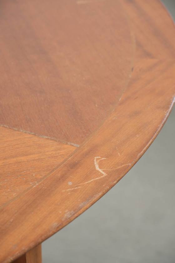 Image 1 of Round vintage Art Deco design dining table by Schuitema for 4 people from the Decoforma series